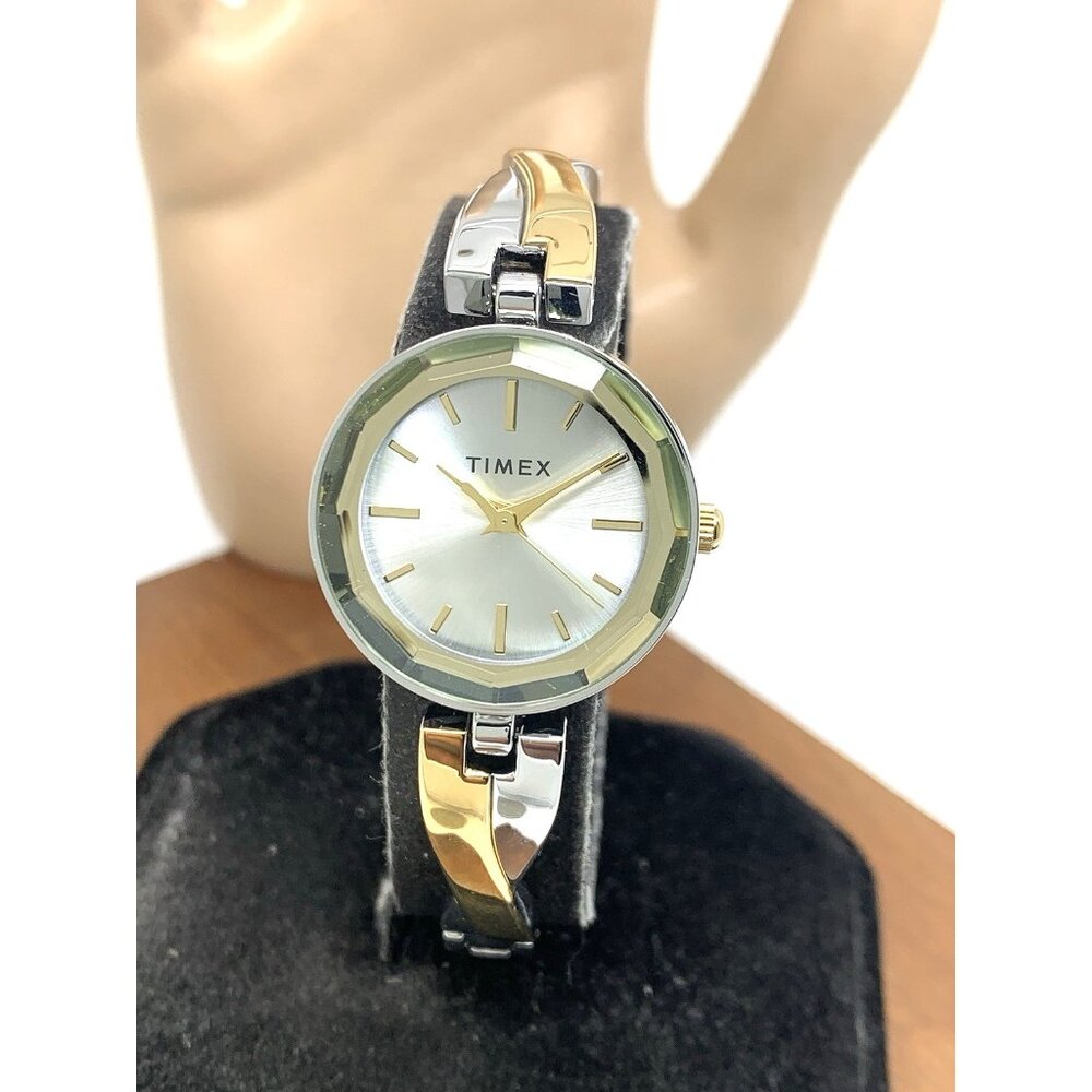 Timex Women's Watch TW2U69700 Quartz Silver Dial Two Tone Stainless Steel 26mm